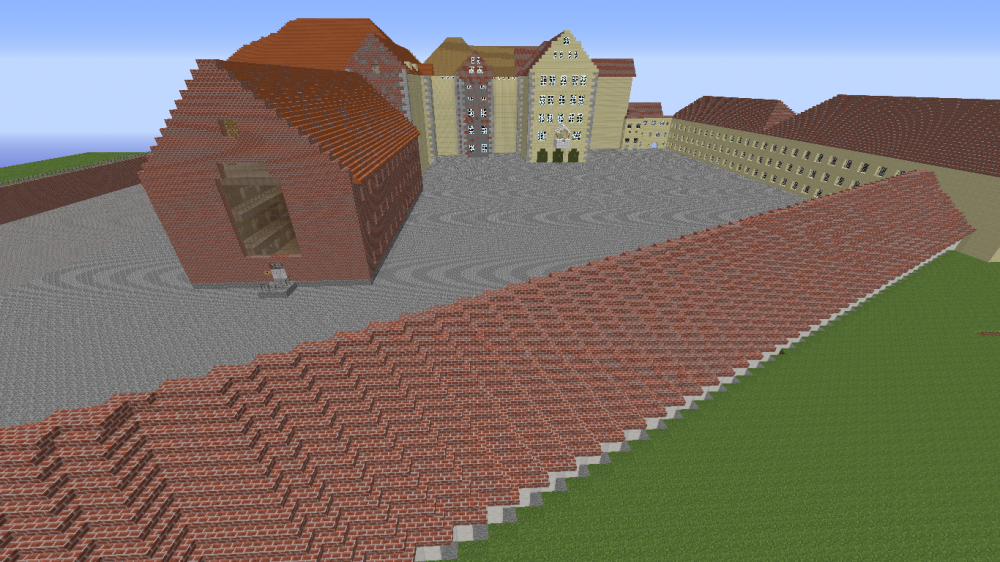 Überblick über das Schloss Prettin in Minecraft