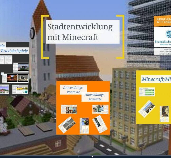 Stadtentwicklung mit Minecraft - Screenshot aus der Prezi-Präsentation