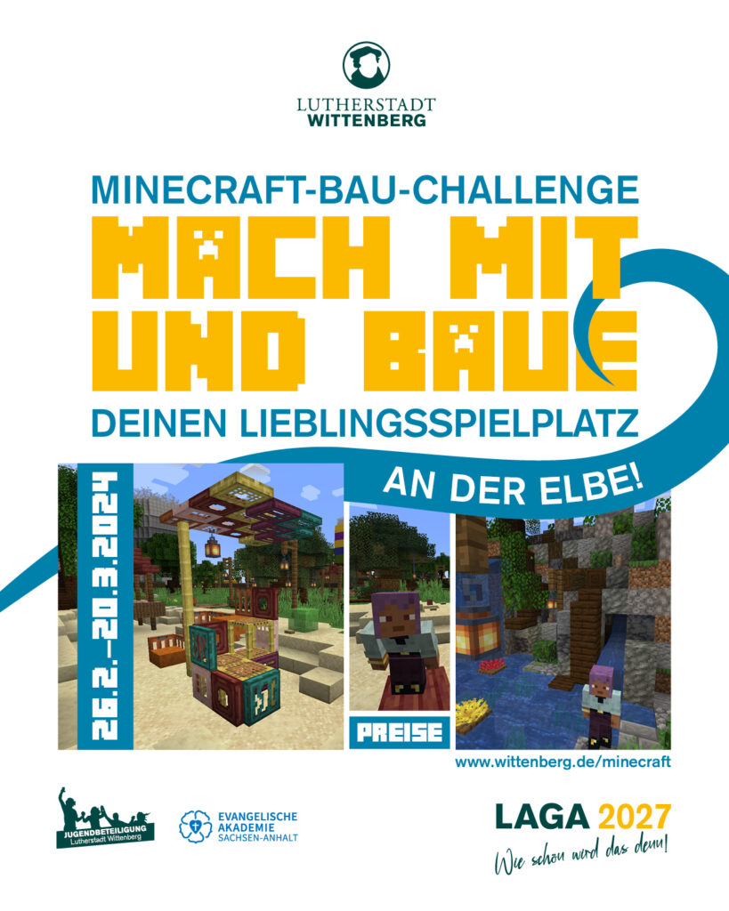 Minecraft-Bau-Challenge: Mach mit und baue deinen Lieblingsspielplatz an der Elbe