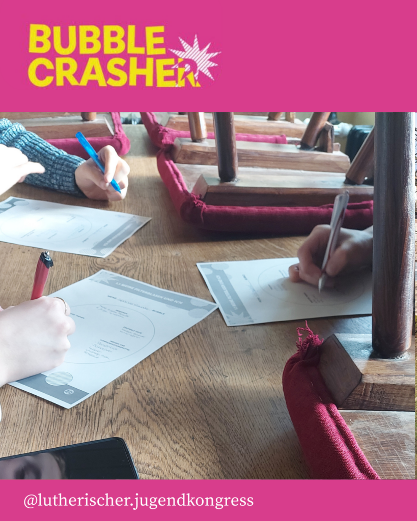 Jugendliche füllen Filterblasen aus -Bubble Crasher für den Jugendkongress der SELK